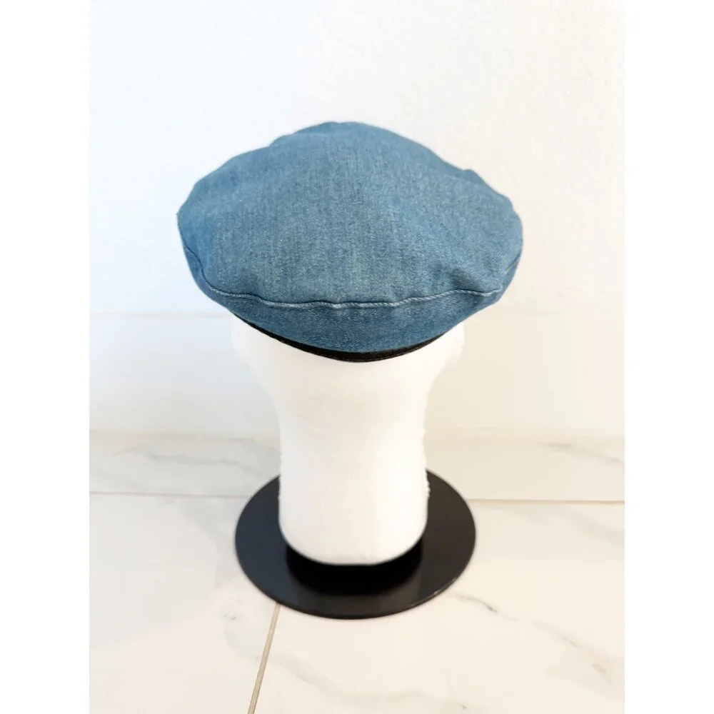 Greek Fishermen Blue and Black Denim Cap